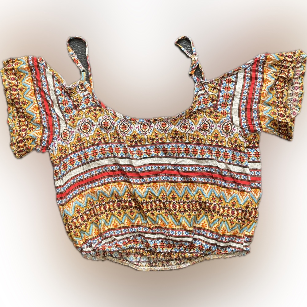 La Hearts Multicolor Patterned Blouse - image 4